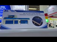 Máquina automática de recortar con tres cuchillos