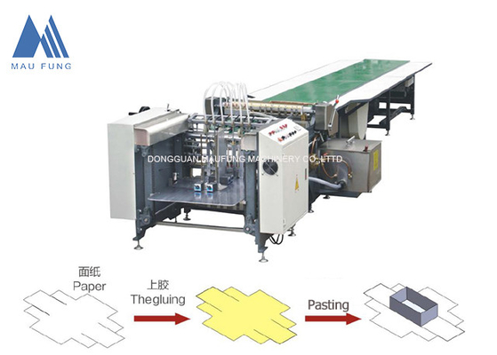 Máquina de pegado de papel de caja rígida de alimentación de papel automático para la caja de regalo de pegado, Máquina de fabricación de caja rígida semi-automática MF-SJ850A