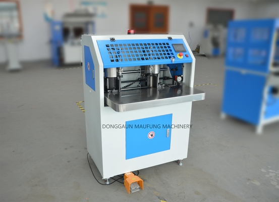 Máquina de corte de esquinas redondas de computadora portátil / neumática de doble cabeza de borde redondo MF-DCM470