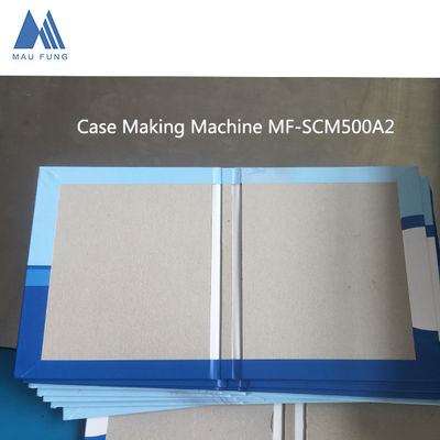 Máquina de envoltura de cartón gris de doble estación para la fabricación de estuches de libros MF-SCM500A2
